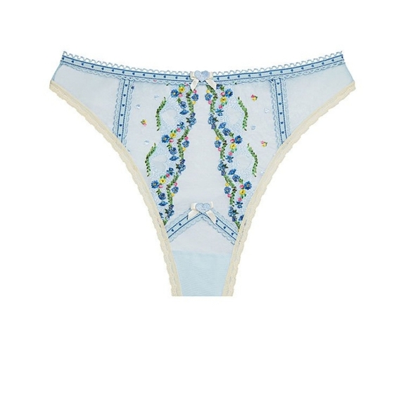 Victoria's Secret FOR LOVE & LEMONS Midsummer Heart Embroidered High Waist Panty - Picture 3 of 9